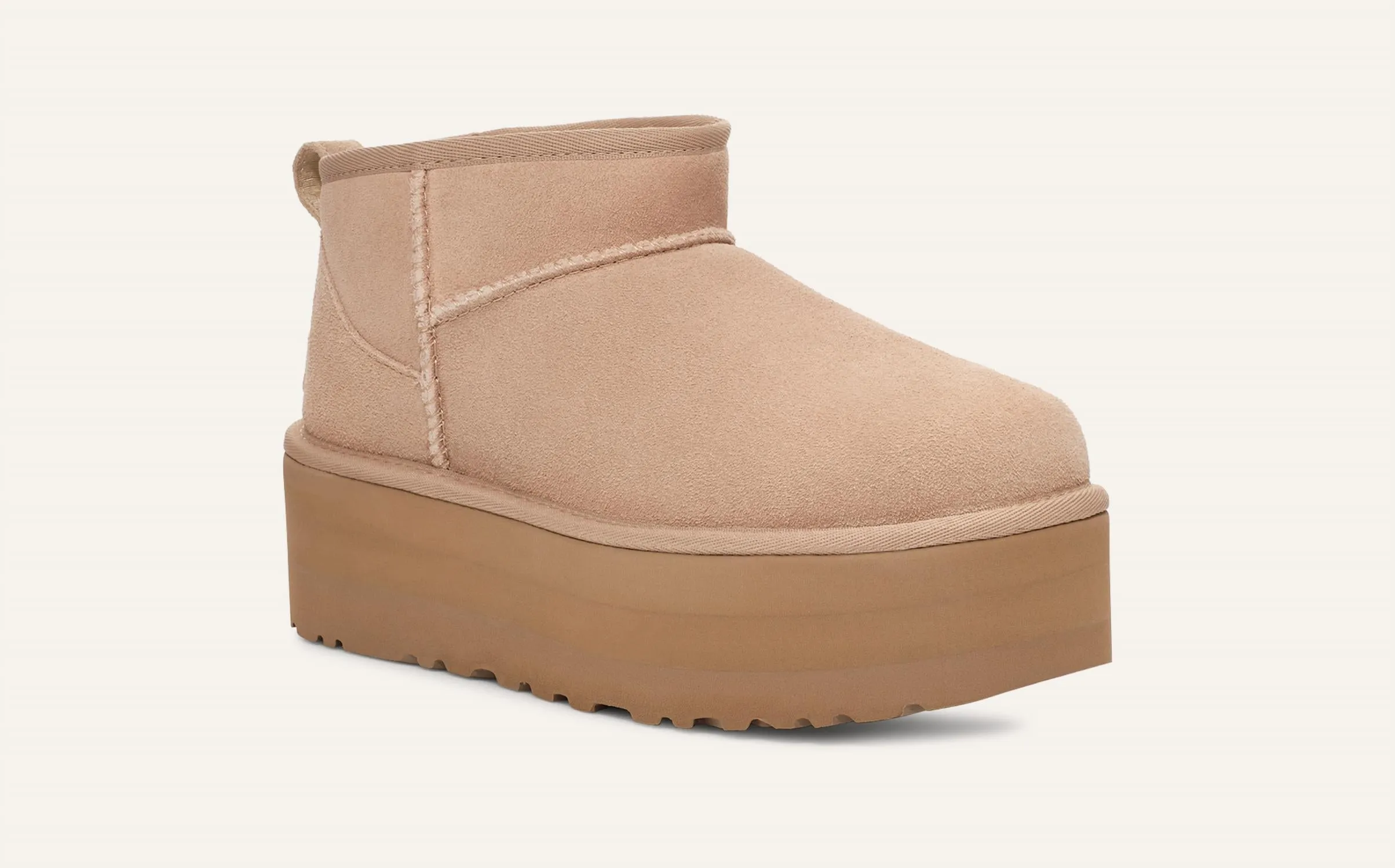 Women's Classic Ultra Mini Platform Booties In Sand