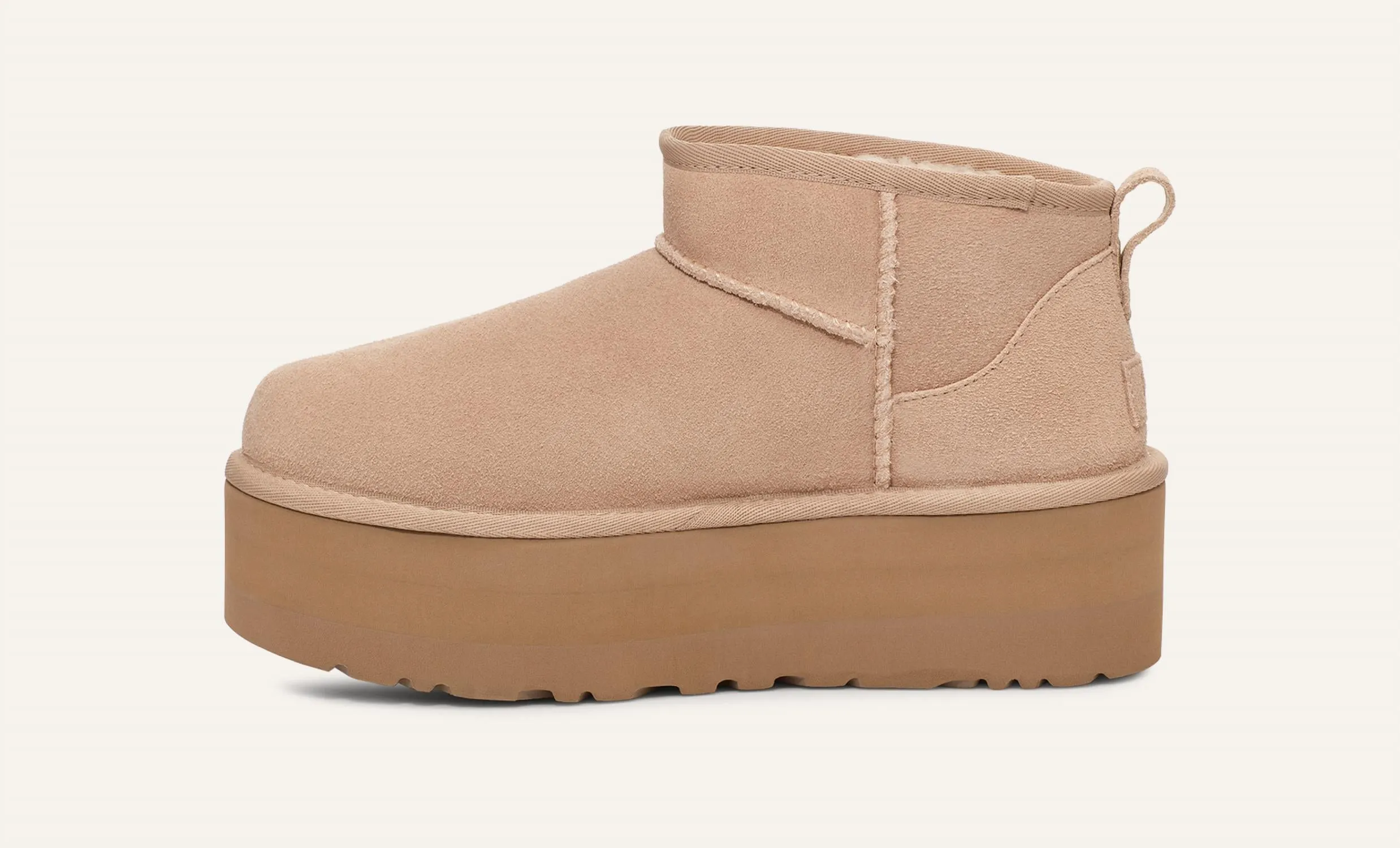 Women's Classic Ultra Mini Platform Booties In Sand