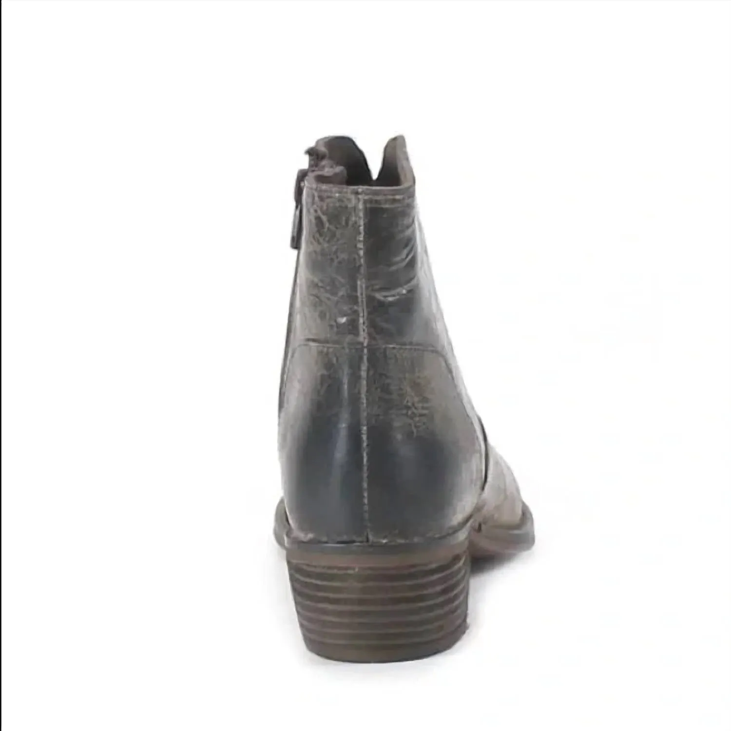 Women's Cool Wind Vintage Leather Booties In Charcoal Vintage Leather