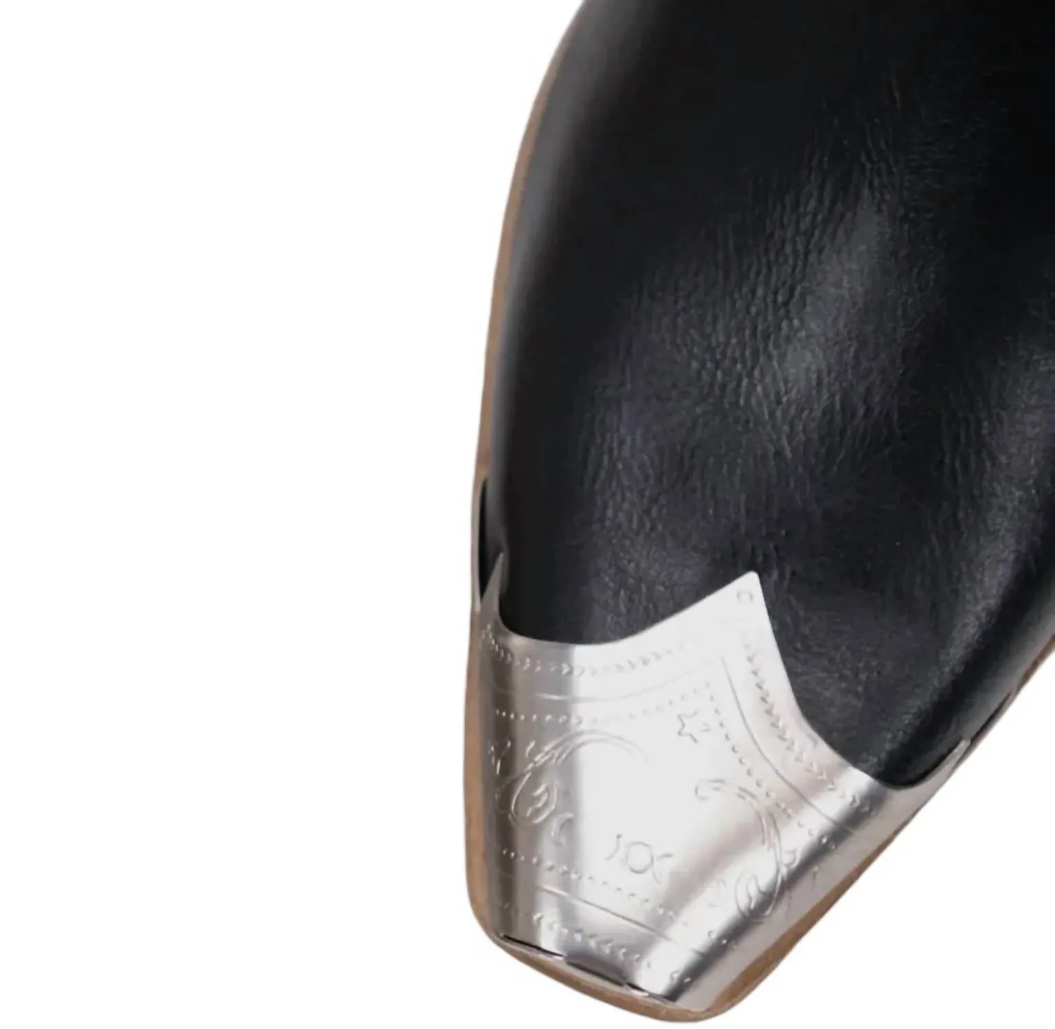 Women's Dakota Metallic Tip Toe Cowboy Boots In Black