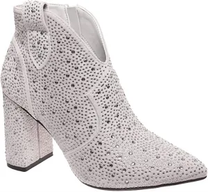 Women's Diva Rhinestone Boots In Silver