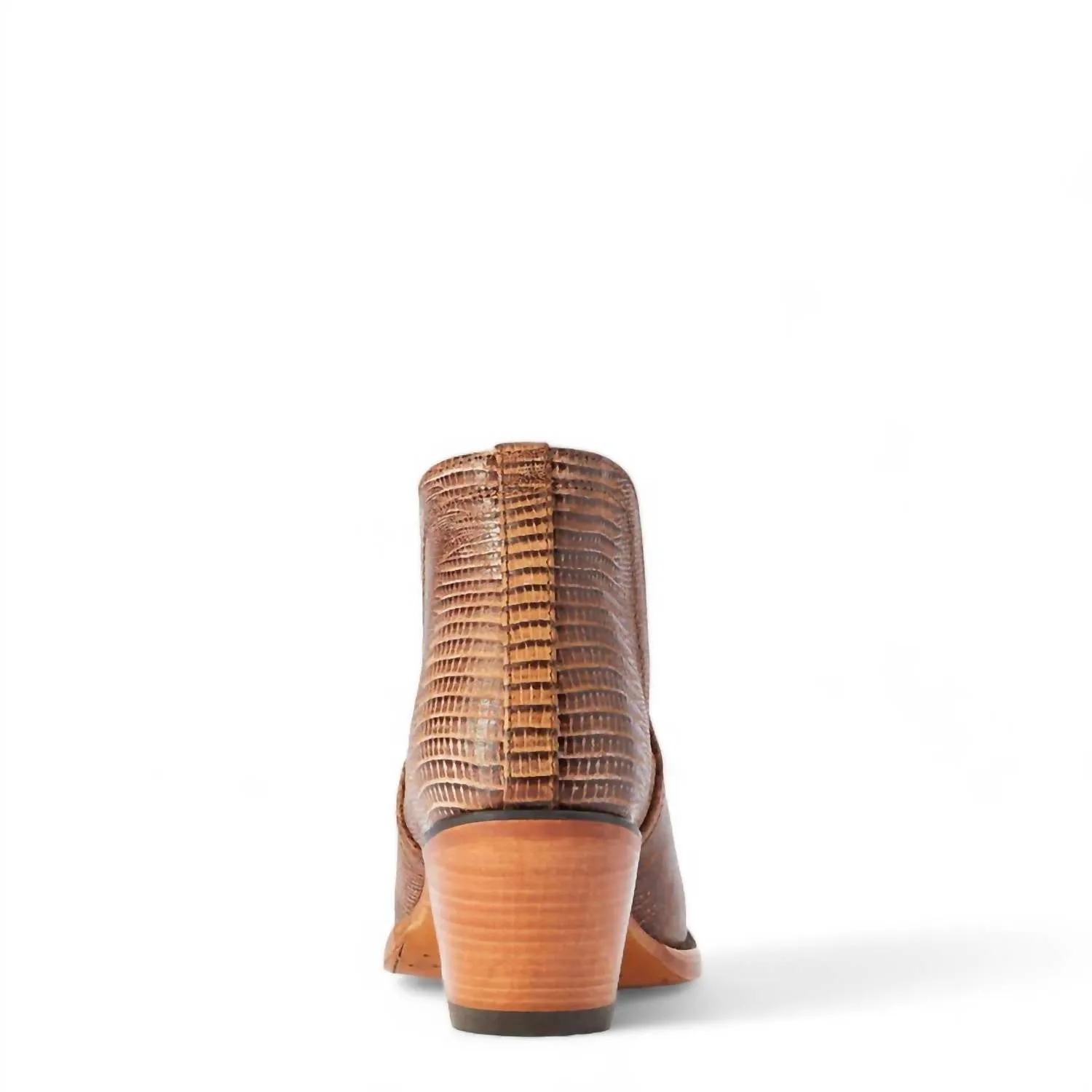 Women's Dixon Bootie In Brown Lizard Print