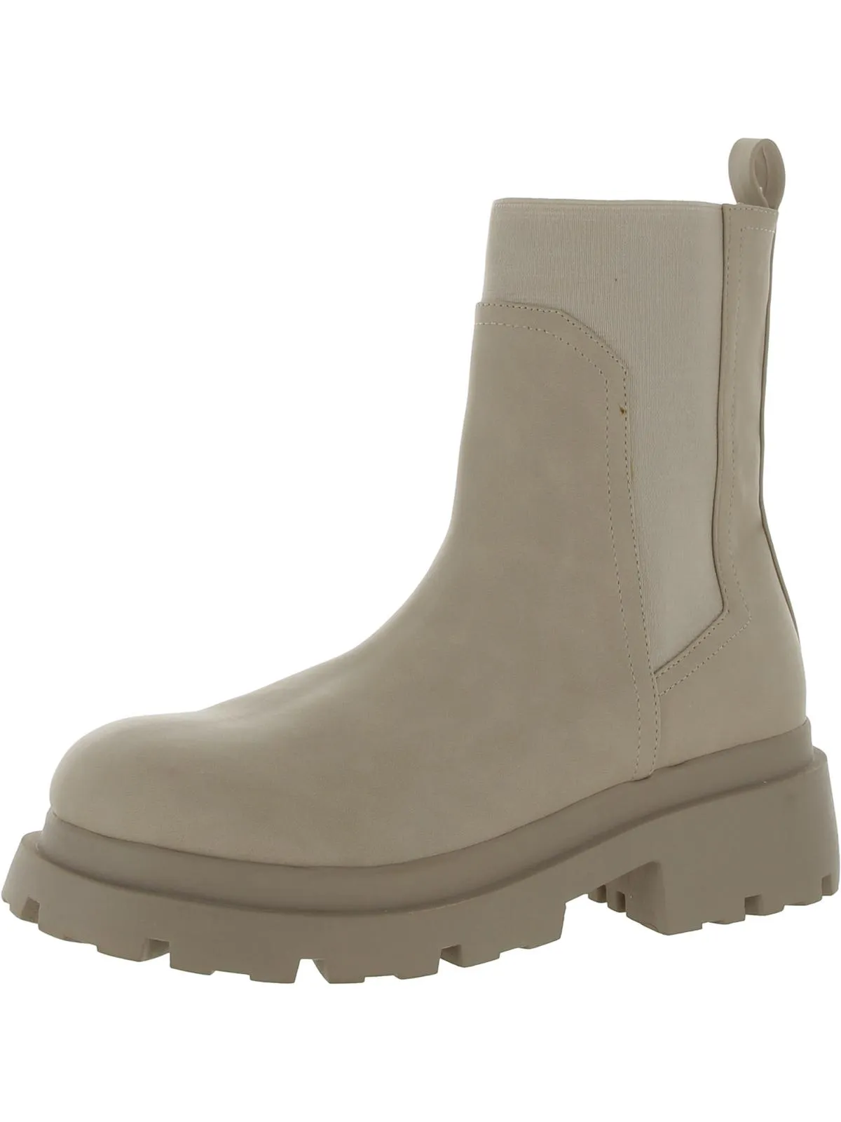 Womens Faux Leather Ankle Chelsea Boots