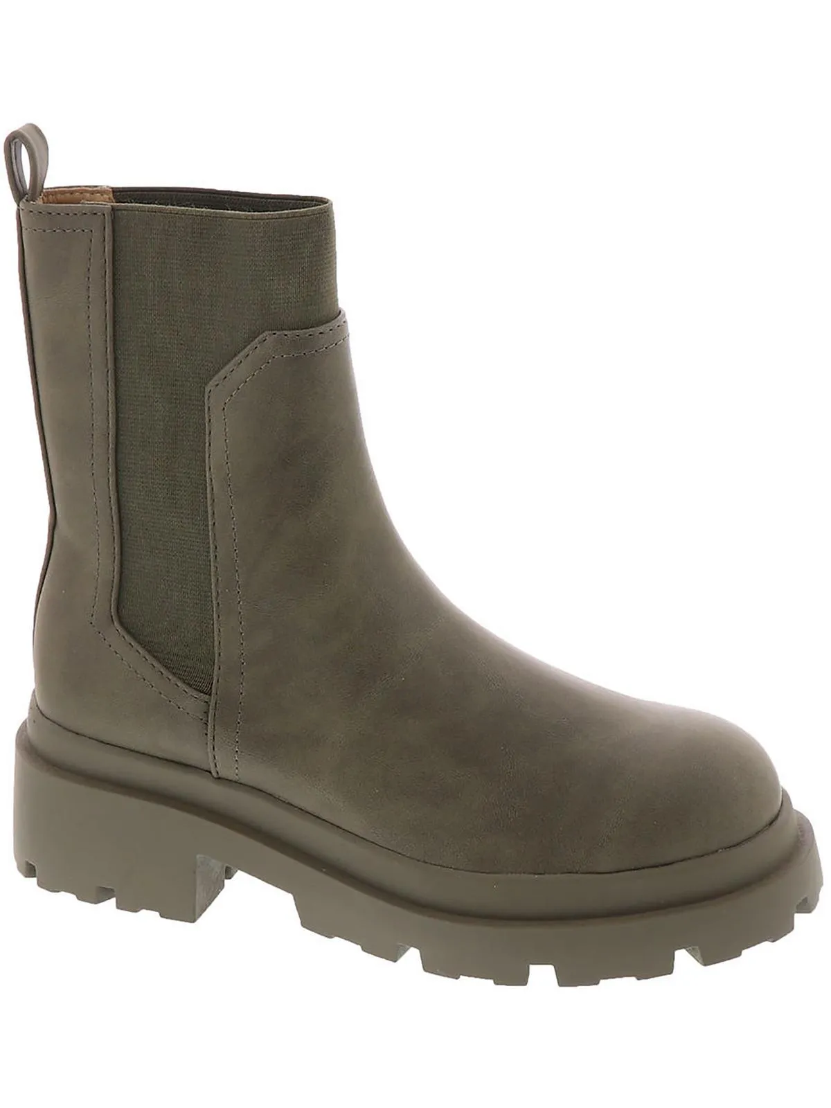 Womens Faux Leather Ankle Chelsea Boots