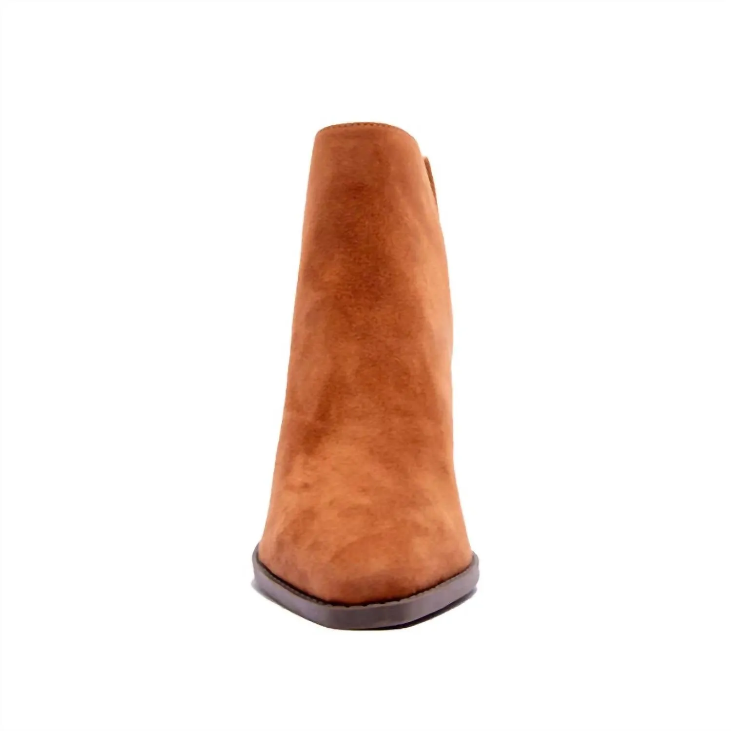 Women's Faux Suede Bootie In Camel