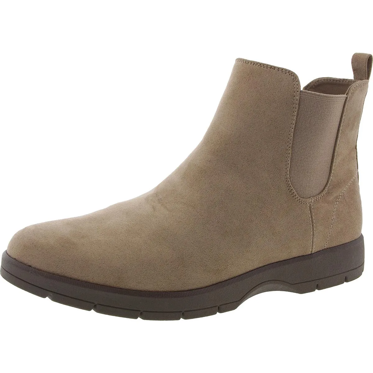 Womens Faux Suede Chelsea Booties