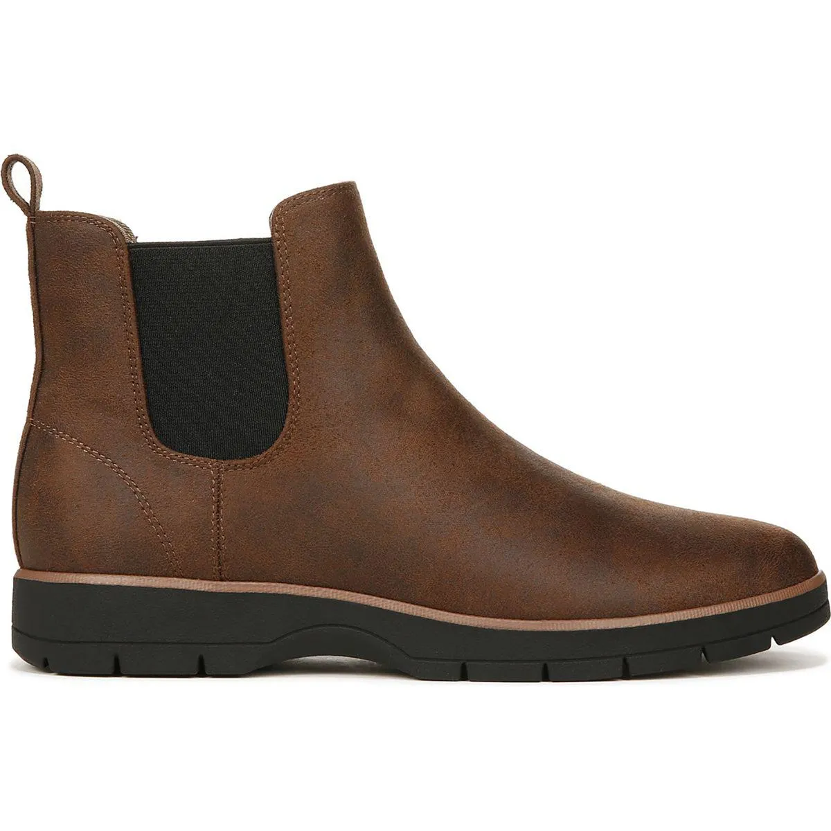 Womens Faux Suede Chelsea Booties