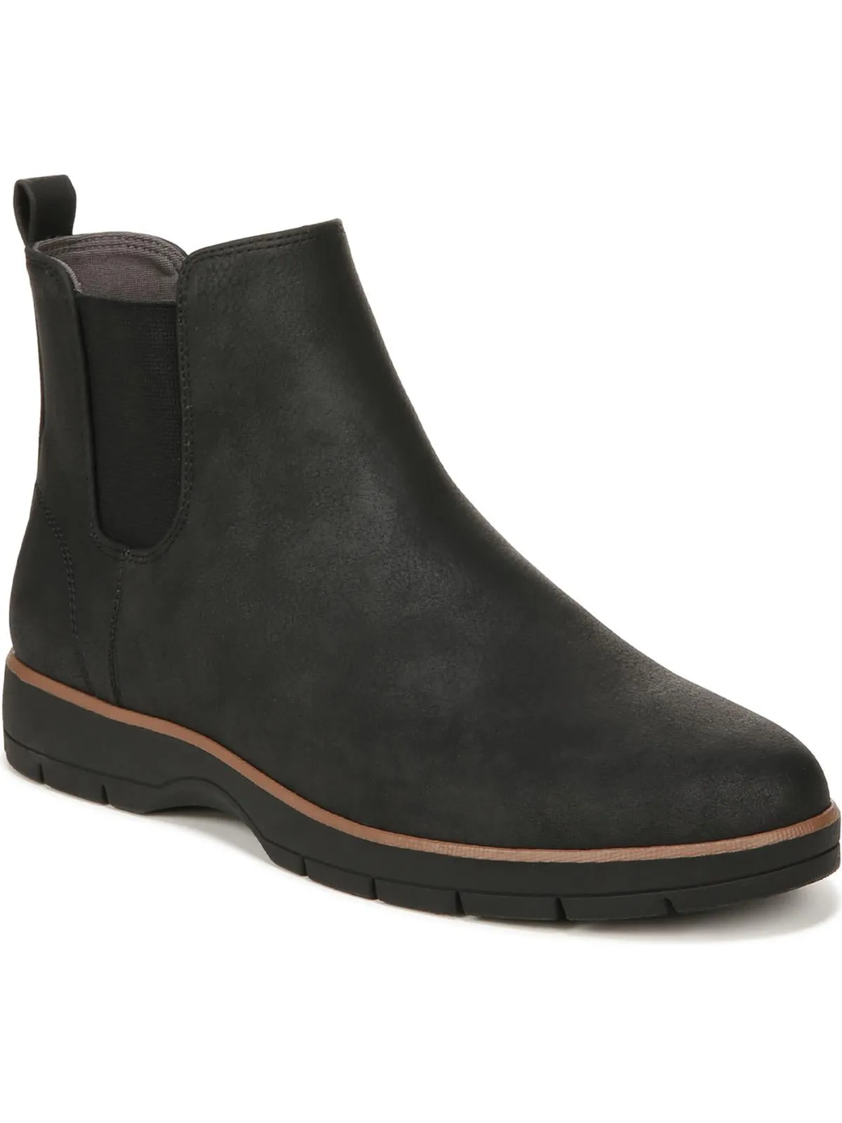 Womens Faux Suede Chelsea Booties