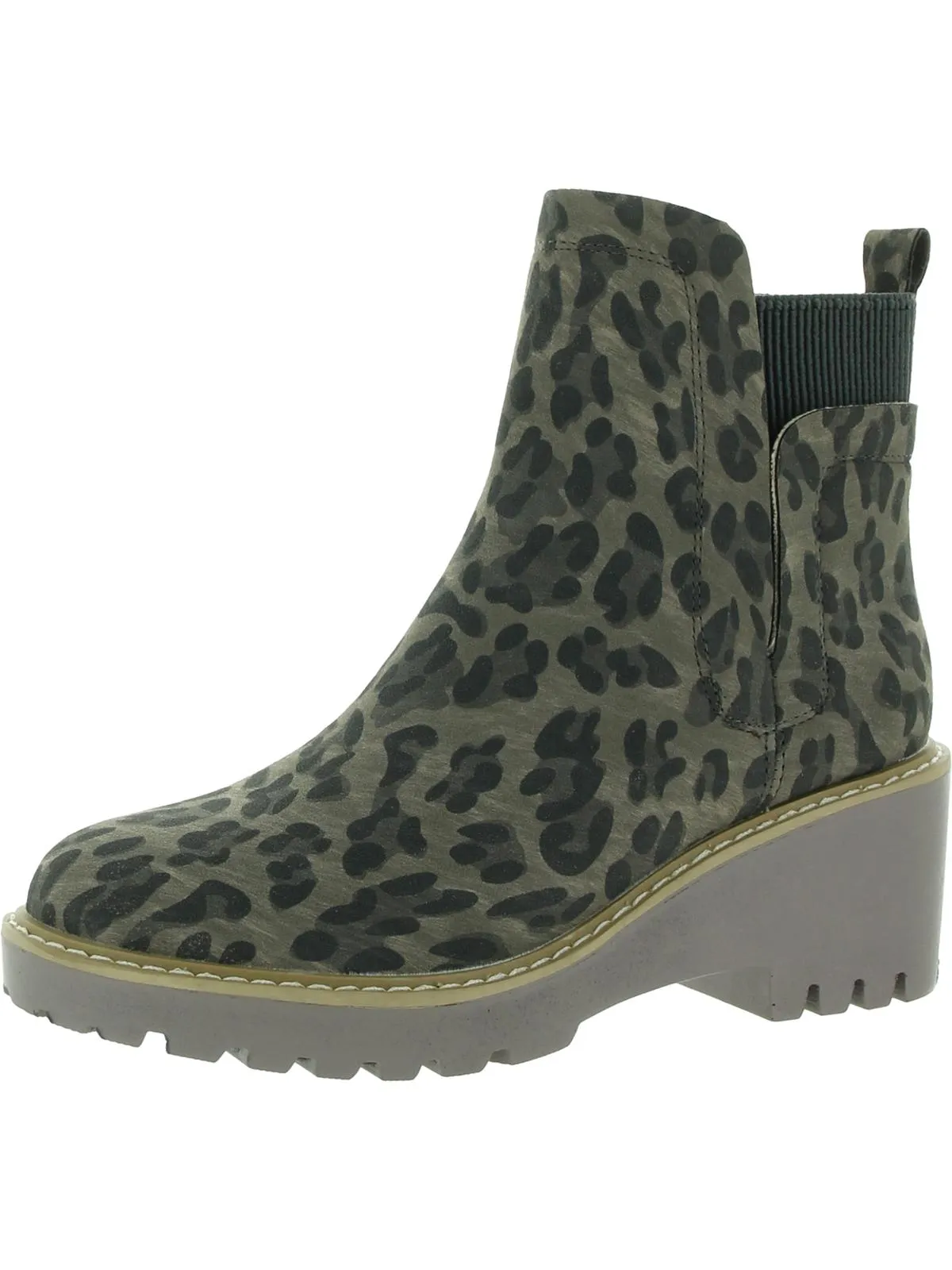 Womens Faux Suede Pull On Ankle Boots