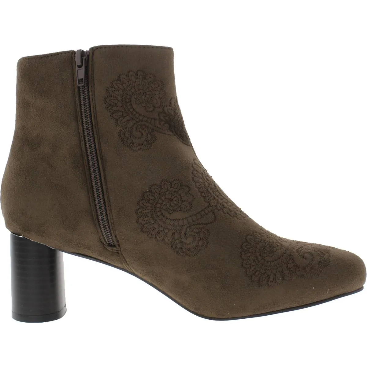 Womens Floral Print Ankle Booties