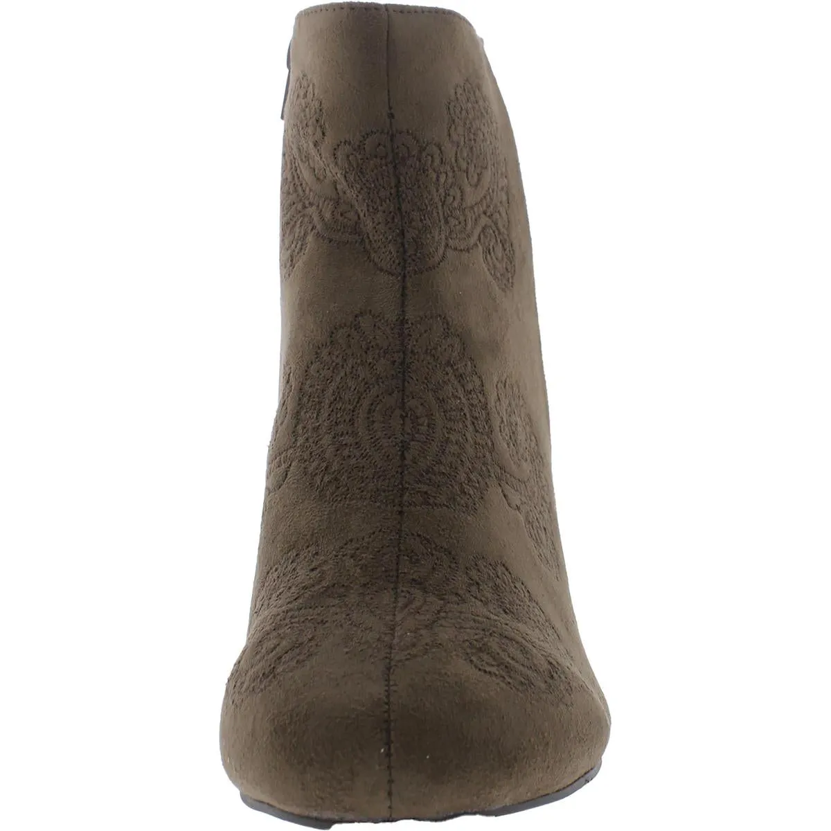 Womens Floral Print Ankle Booties