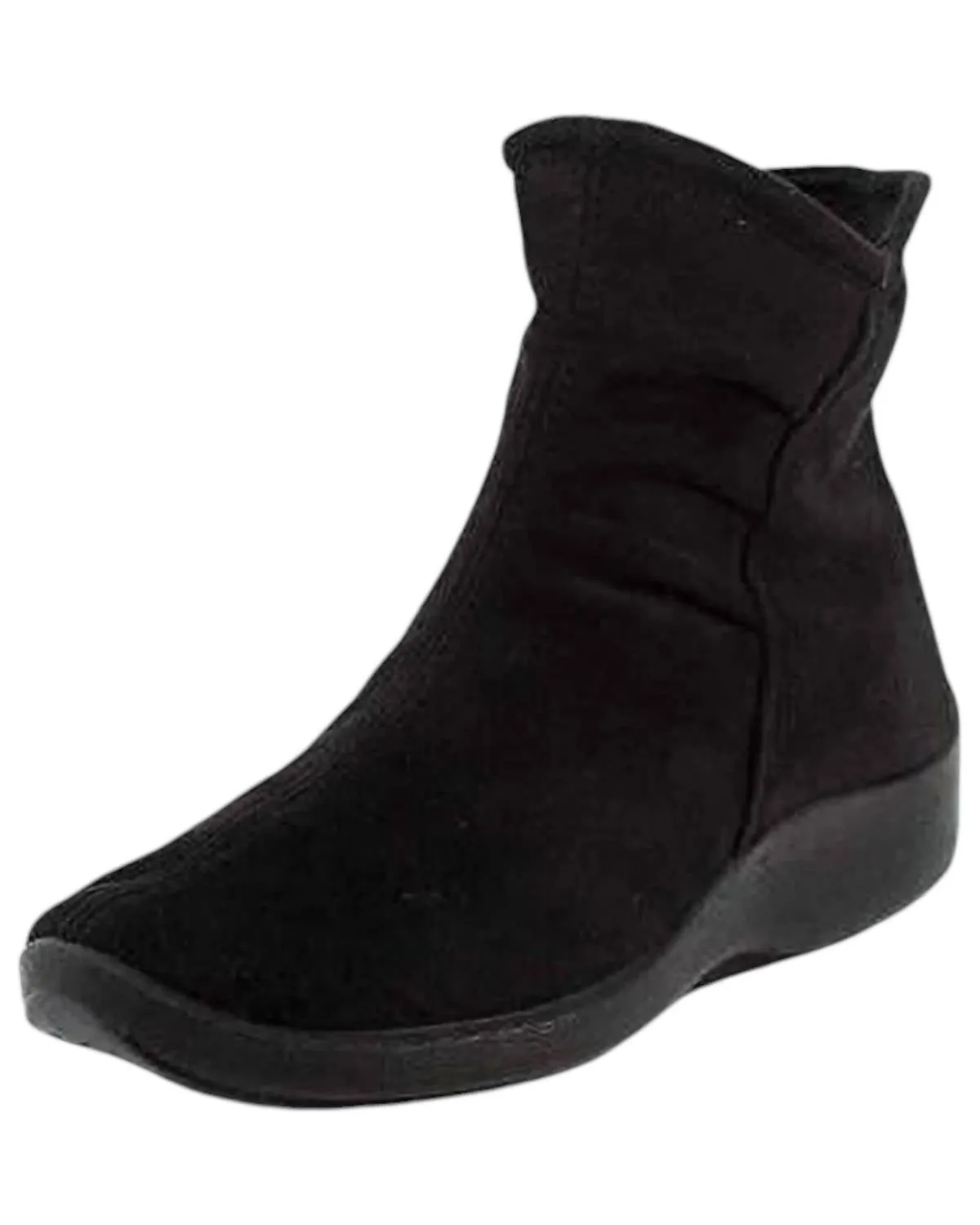 Women's Half Soft Booties In Blk Suede