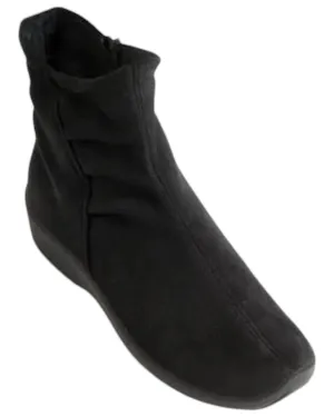 Women's Half Soft Booties In Blk Suede
