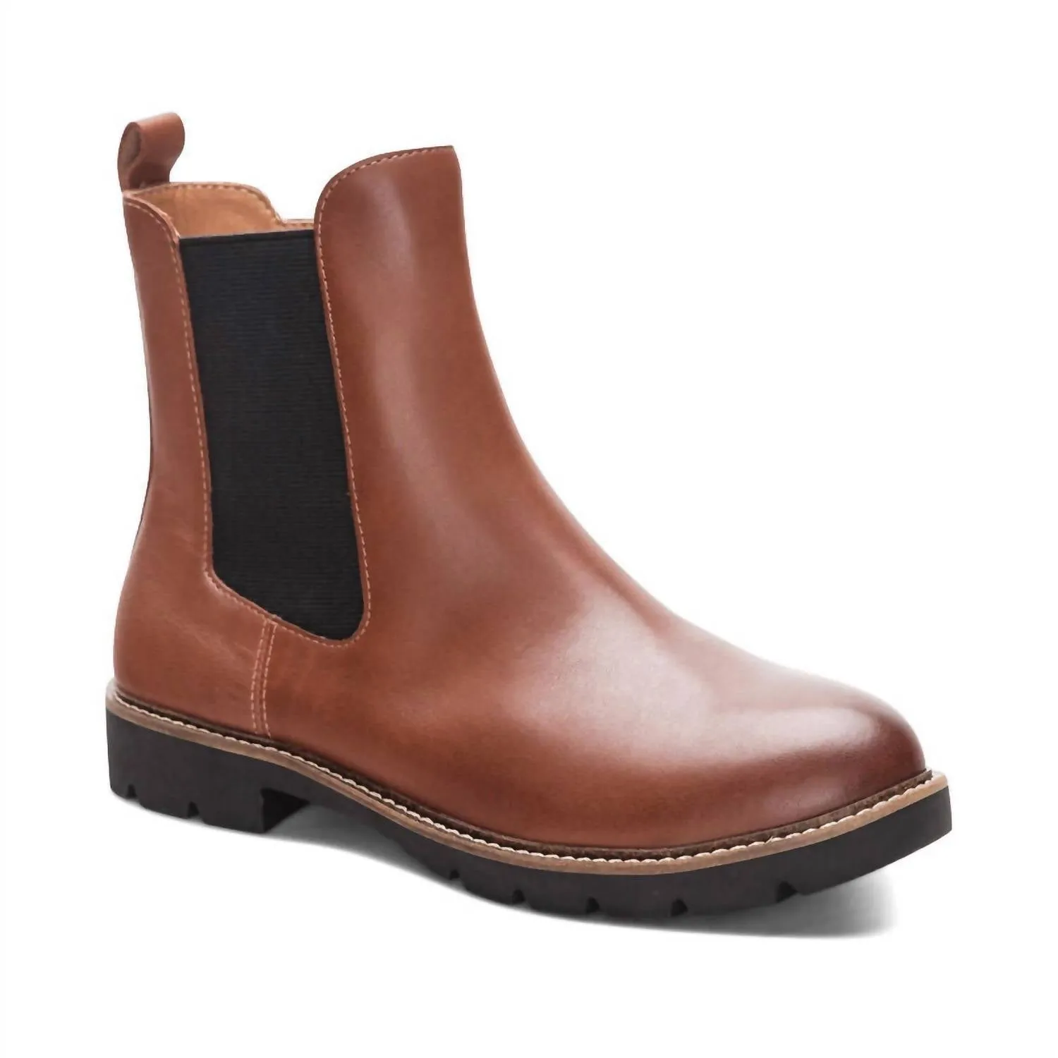 Women's Hannah Arch Support Boots In Cognac