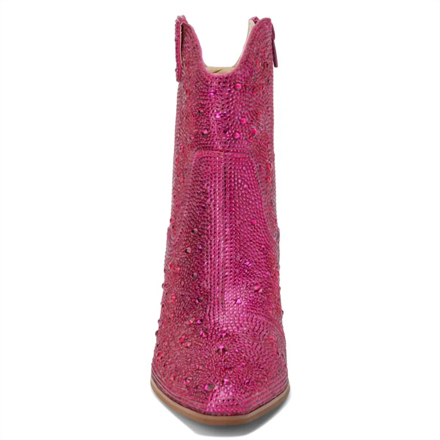 Women's Harlow Western Ankle Boots In Hot Pink Rhinestone