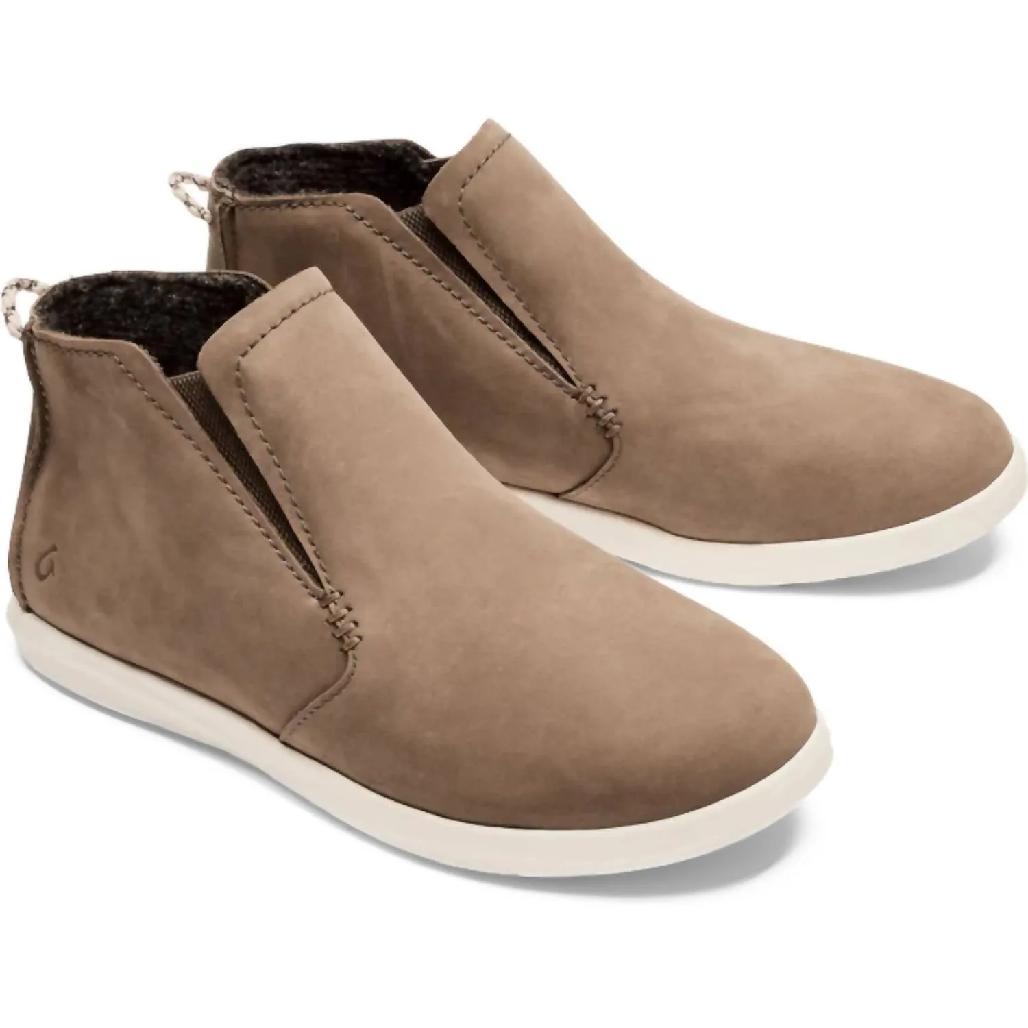 Women's Hawai Iloa Manu Hope Boots In Taupe Grey/off White