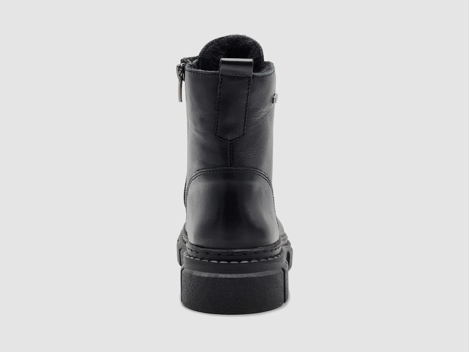 Women's Hebe Fur-Lined Zip-Up Leather Boots In Black