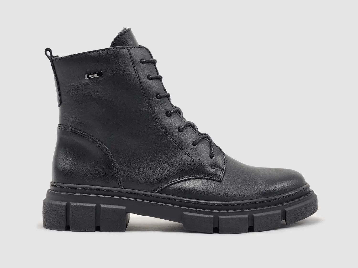 Women's Hebe Fur-Lined Zip-Up Leather Boots In Black