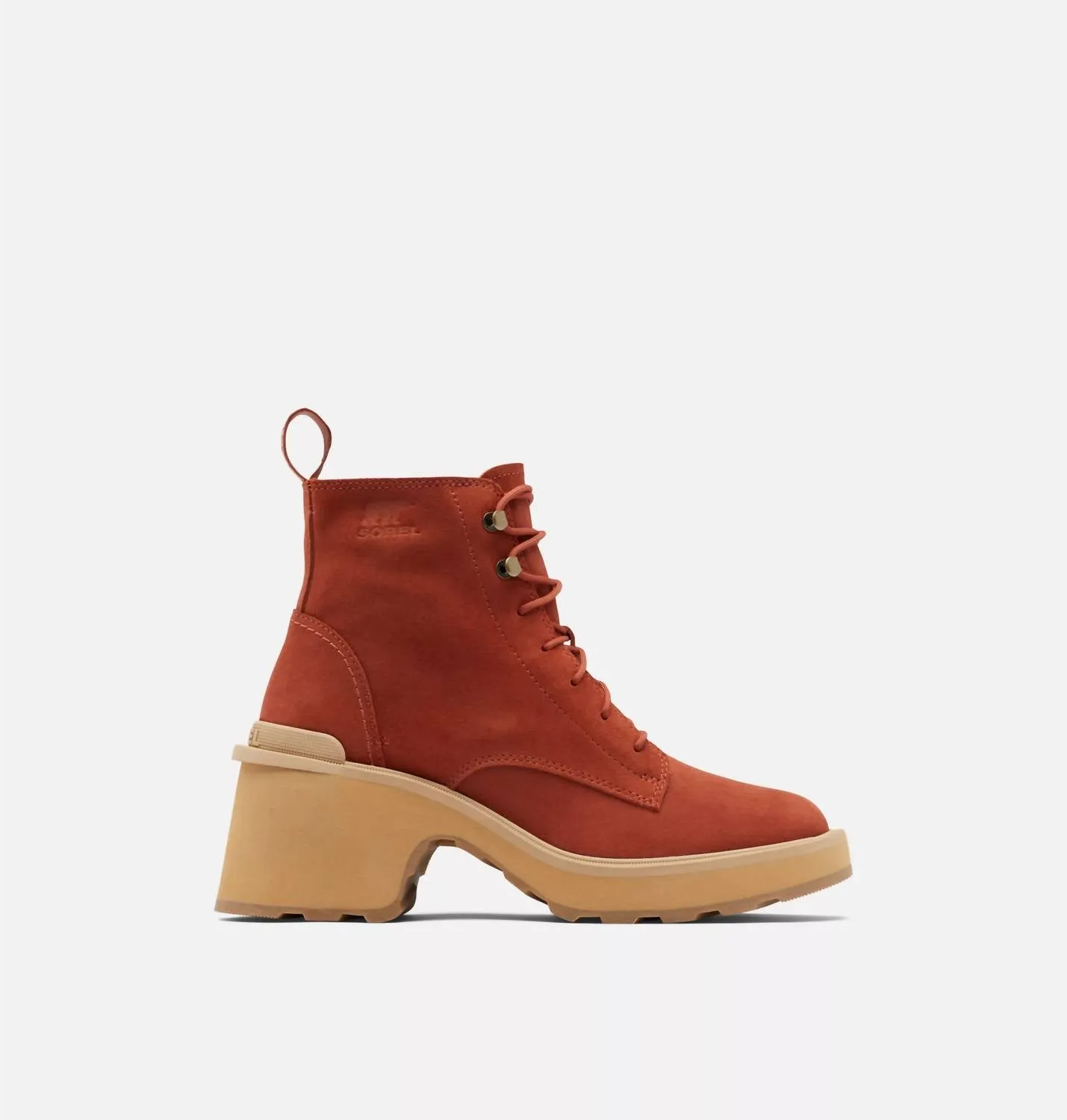 Women's Hi-Line Heel Lace Boot In Warp Red Tawny Buff