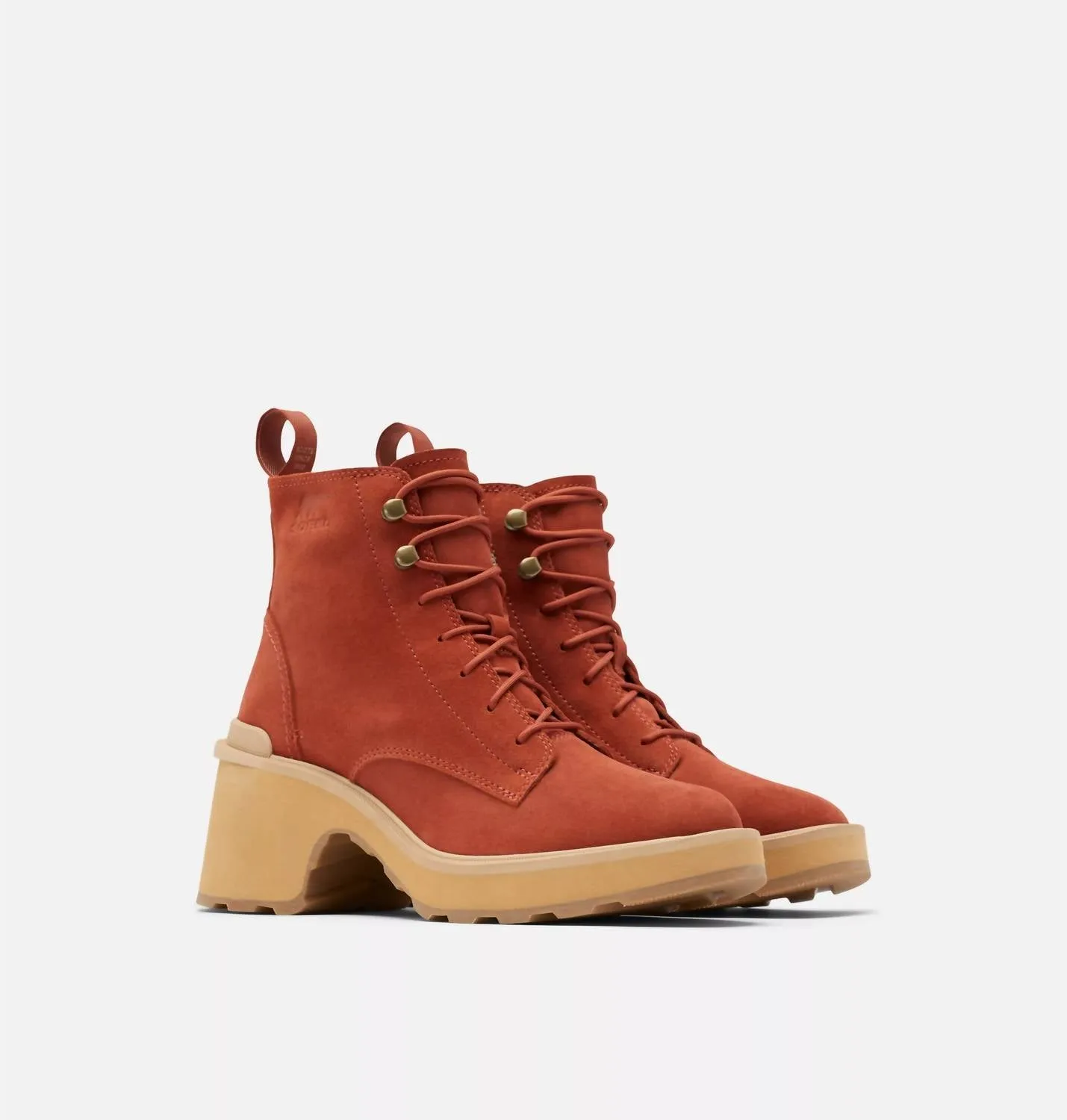Women's Hi-Line Heel Lace Boot In Warp Red Tawny Buff