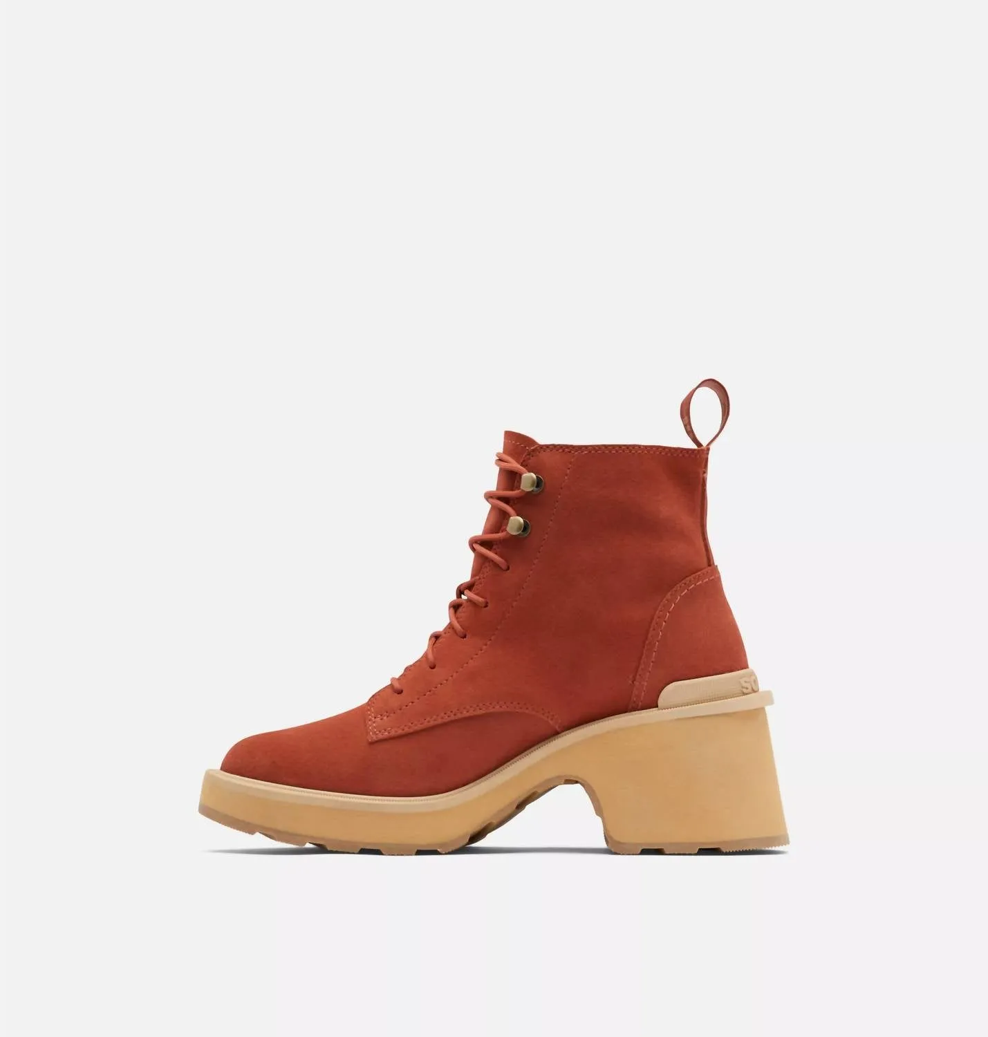 Women's Hi-Line Heel Lace Boot In Warp Red Tawny Buff