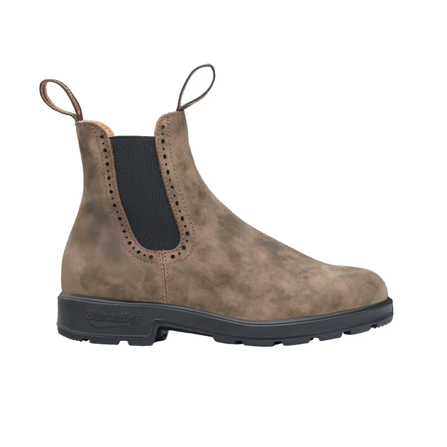Women's High Top Elastic Sided Boot In Rustic Brown