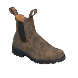Women's High Top Elastic Sided Boot In Rustic Brown