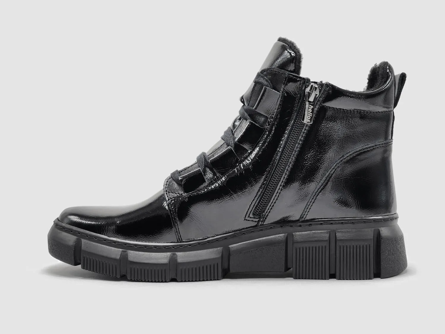 Women's Ino Fleece-Lined Zip-Up Leather Boots In Black