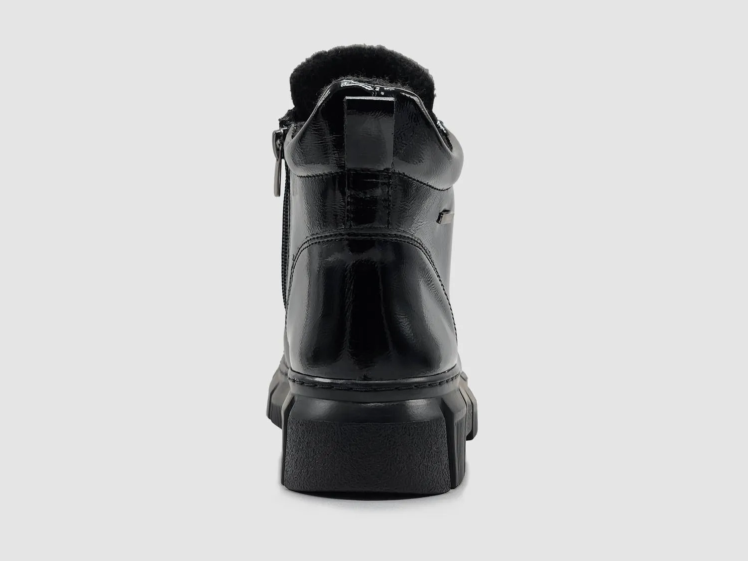 Women's Ino Fleece-Lined Zip-Up Leather Boots In Black
