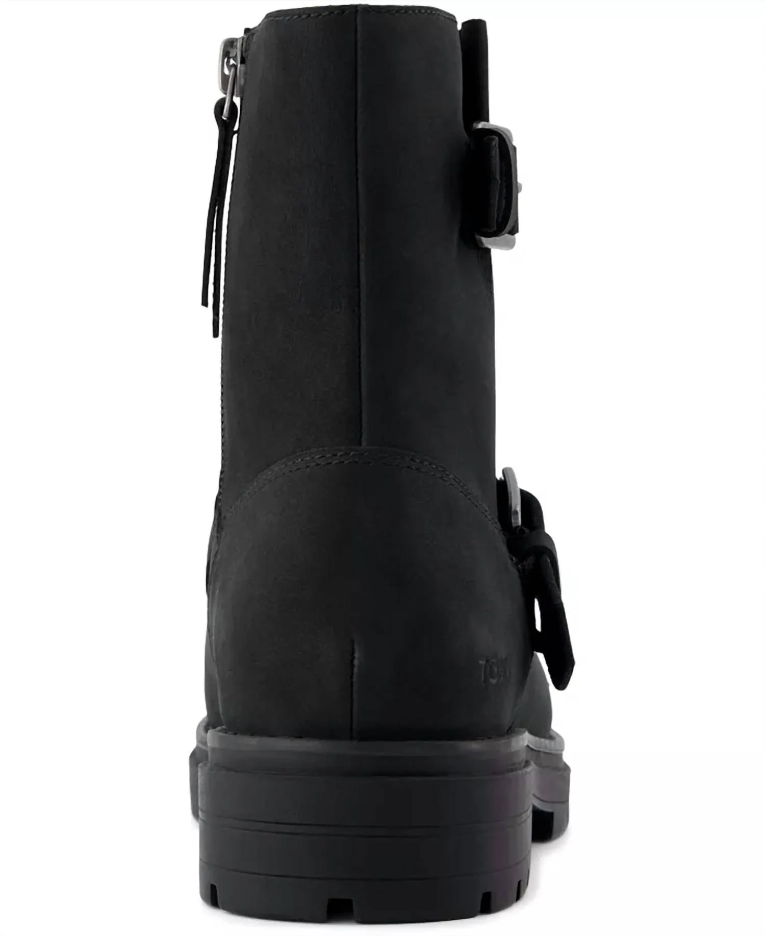 Women's Ionie Moto Buckle Lug Sole Boots In Black
