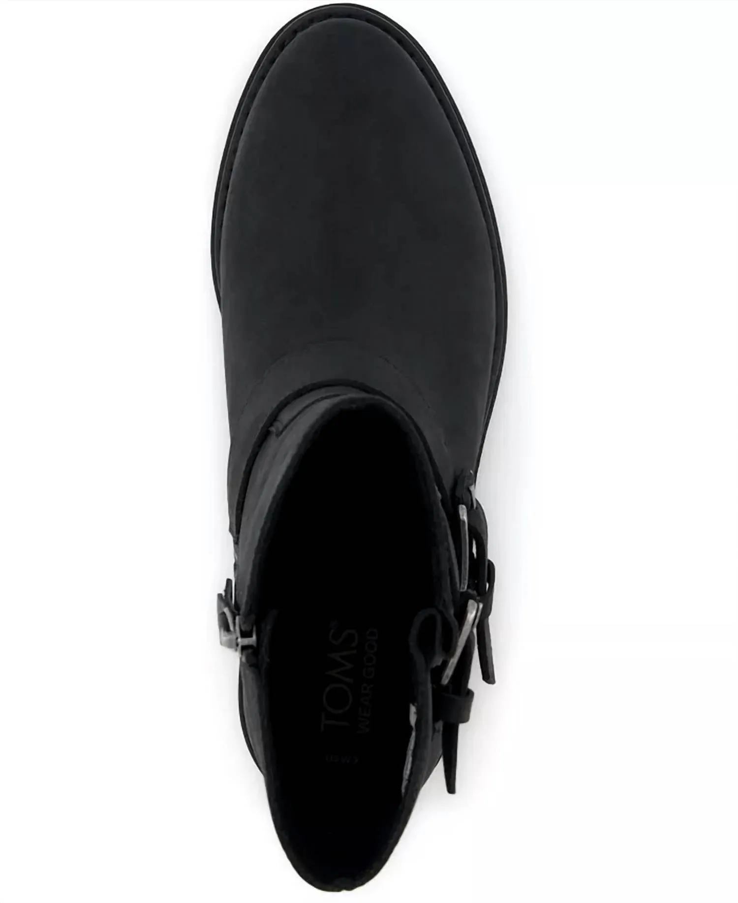 Women's Ionie Moto Buckle Lug Sole Boots In Black