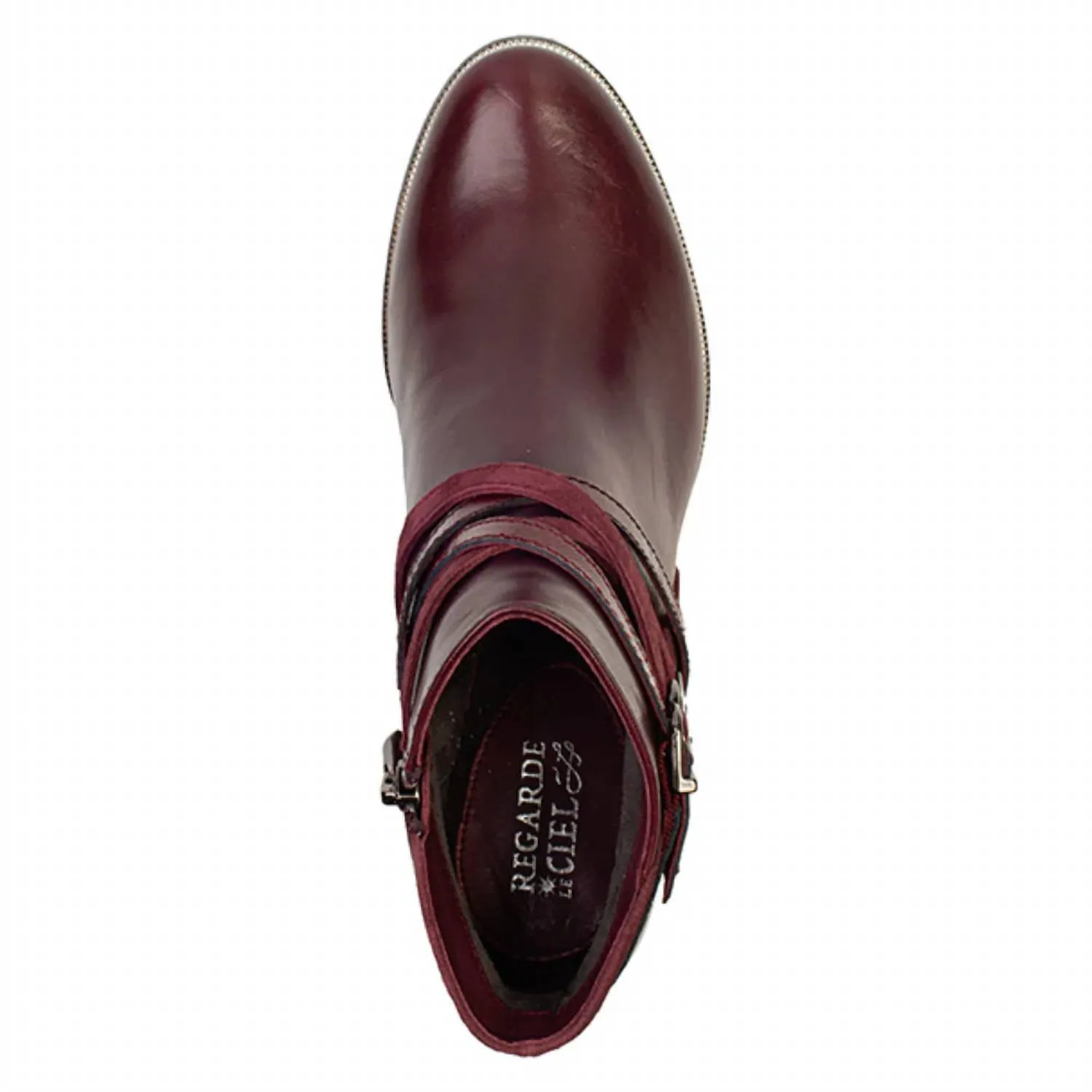 Women's Isabel 120 Leather Bootie In Bordo