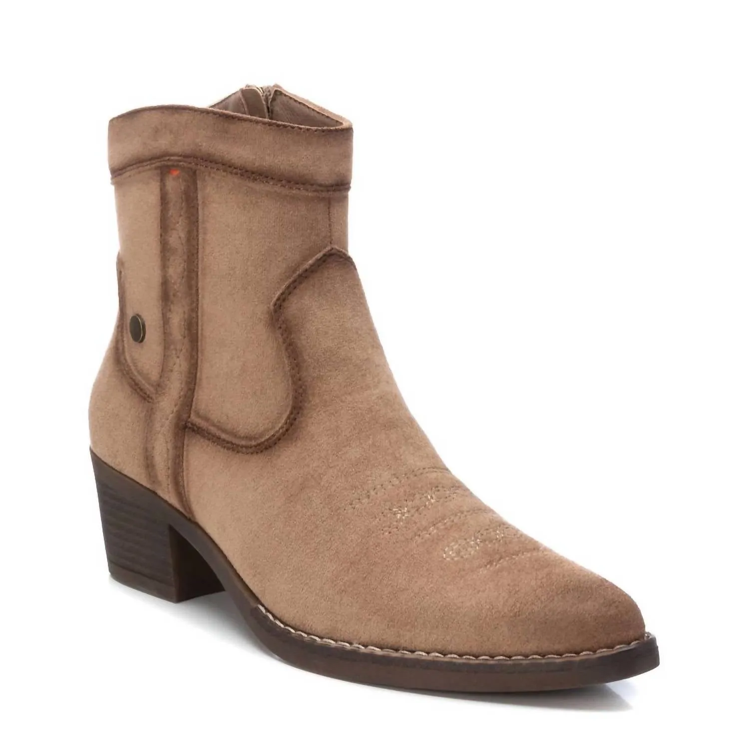 Women's Italian Western Booties In Light Brown