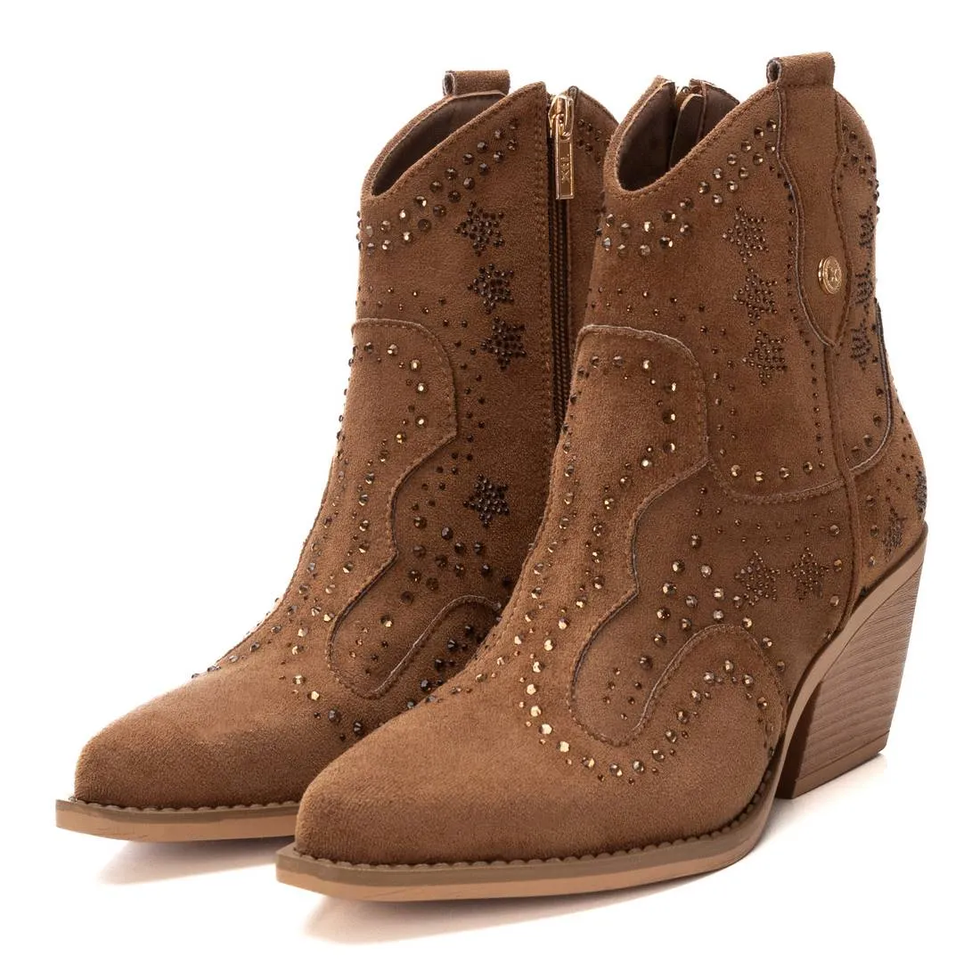 Women's Italian Western Suede Booties By XTI