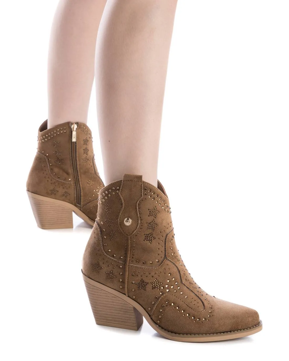 Women's Italian Western Suede Booties By XTI