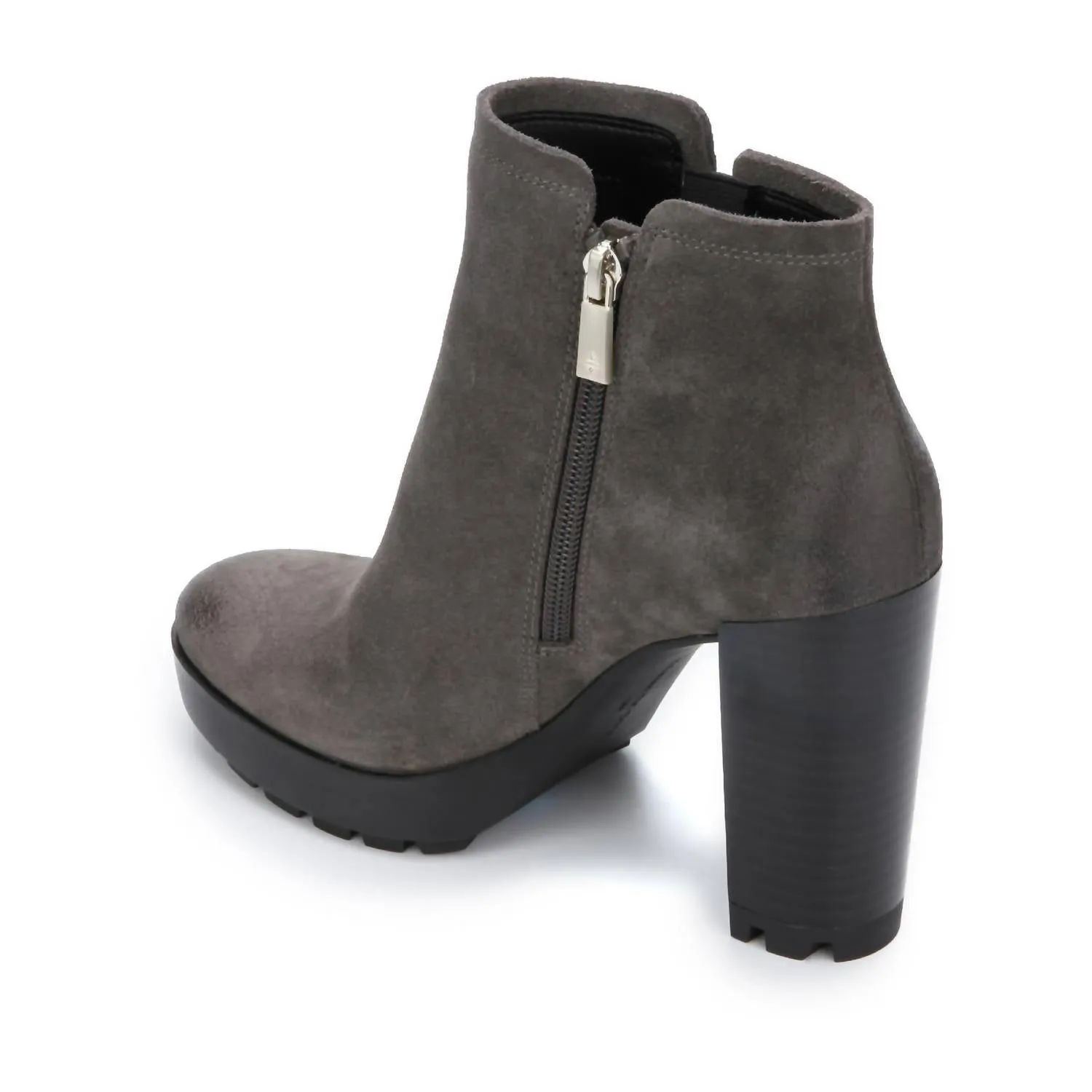 Womens Justin Lug Chelsea Pg Faux Leather Ankle Boots In Asphalt