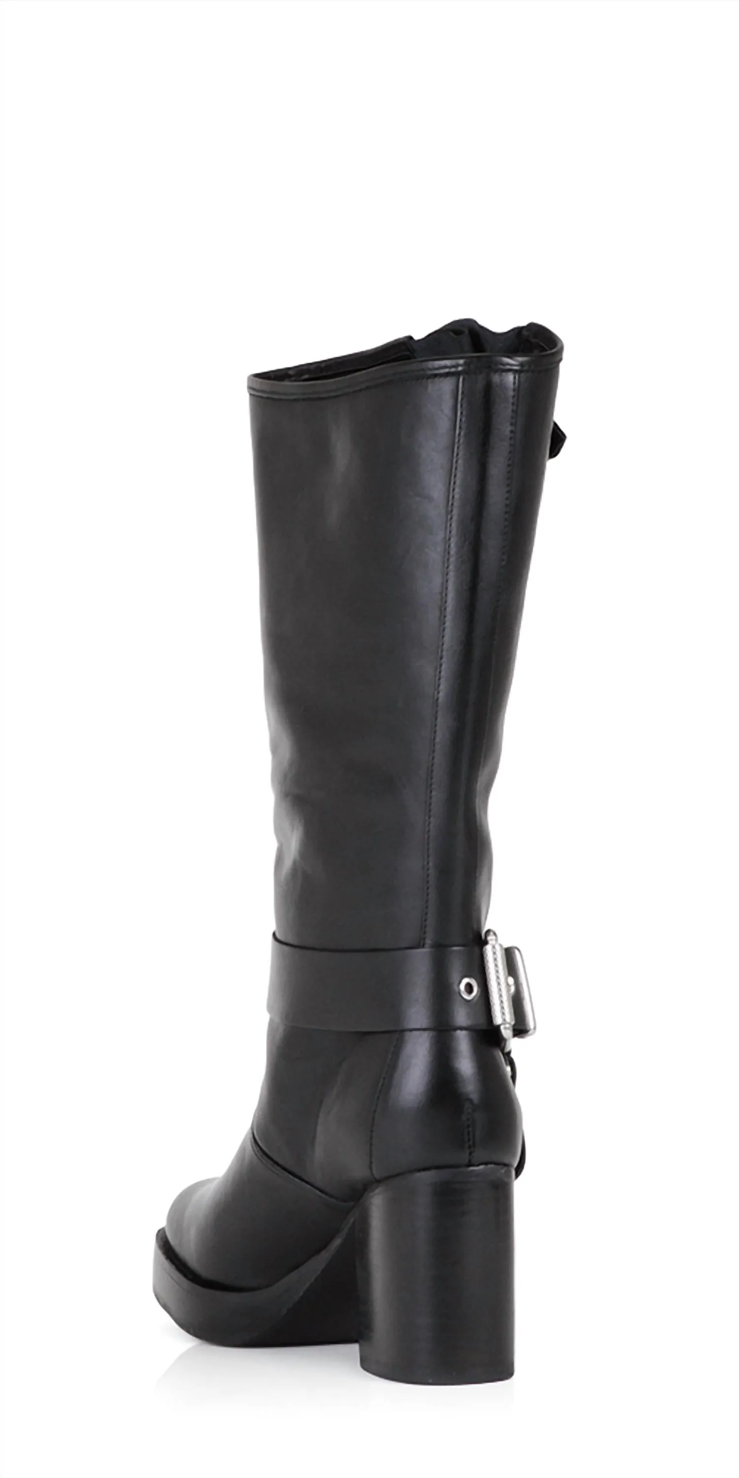 Women's Kiara Block Atanado Leather Boot In Black