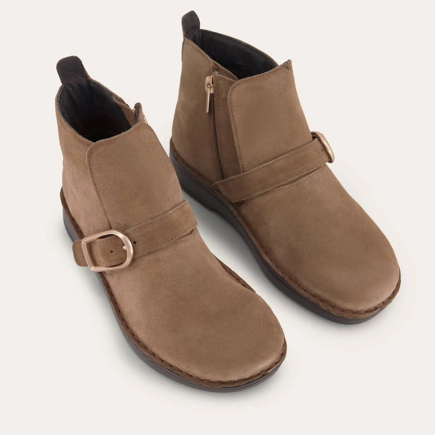 Women's Kolmer Bootie - Wide In Acorn Suede