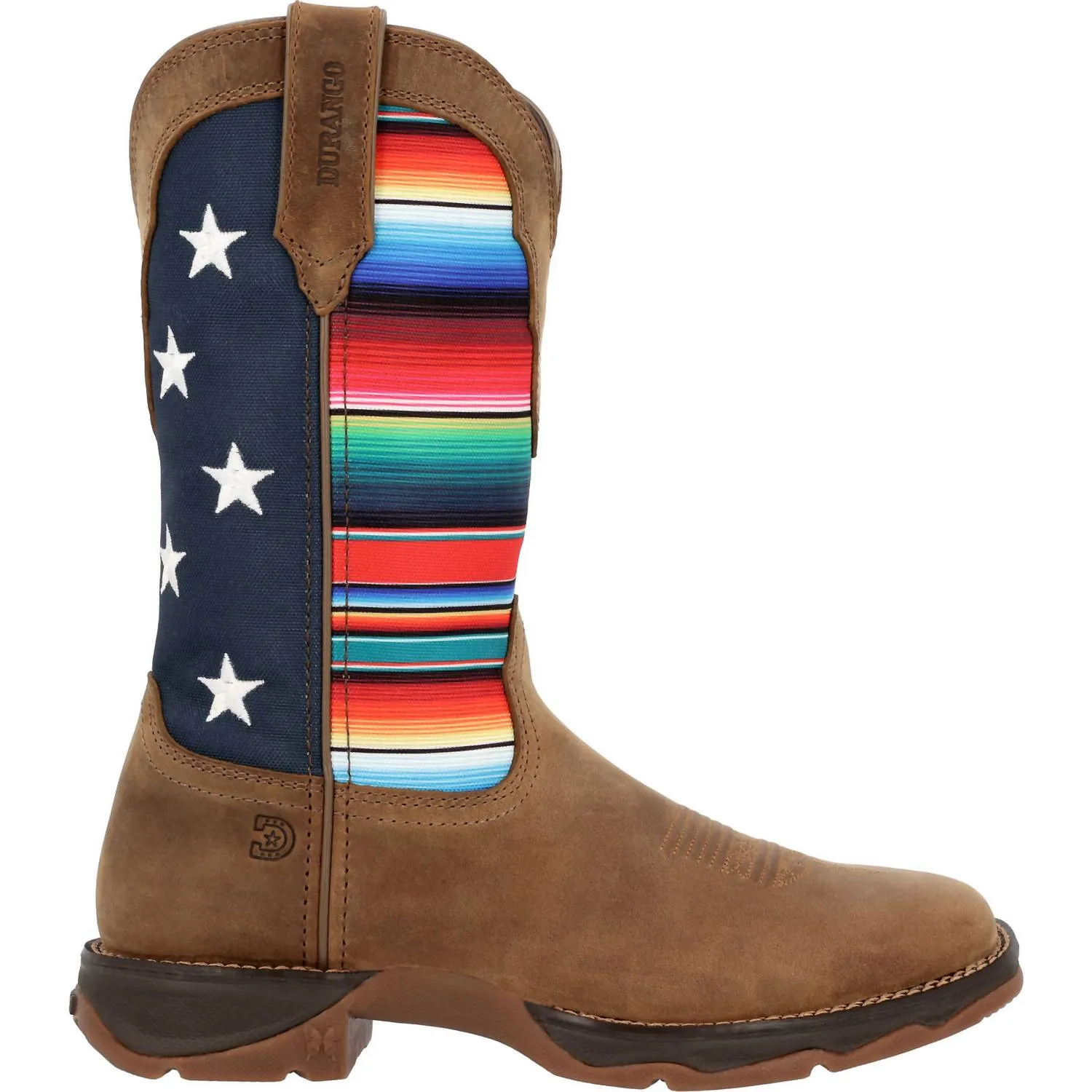 Women's Lady Rebel Serape Flag Western Boot In Brown/multi