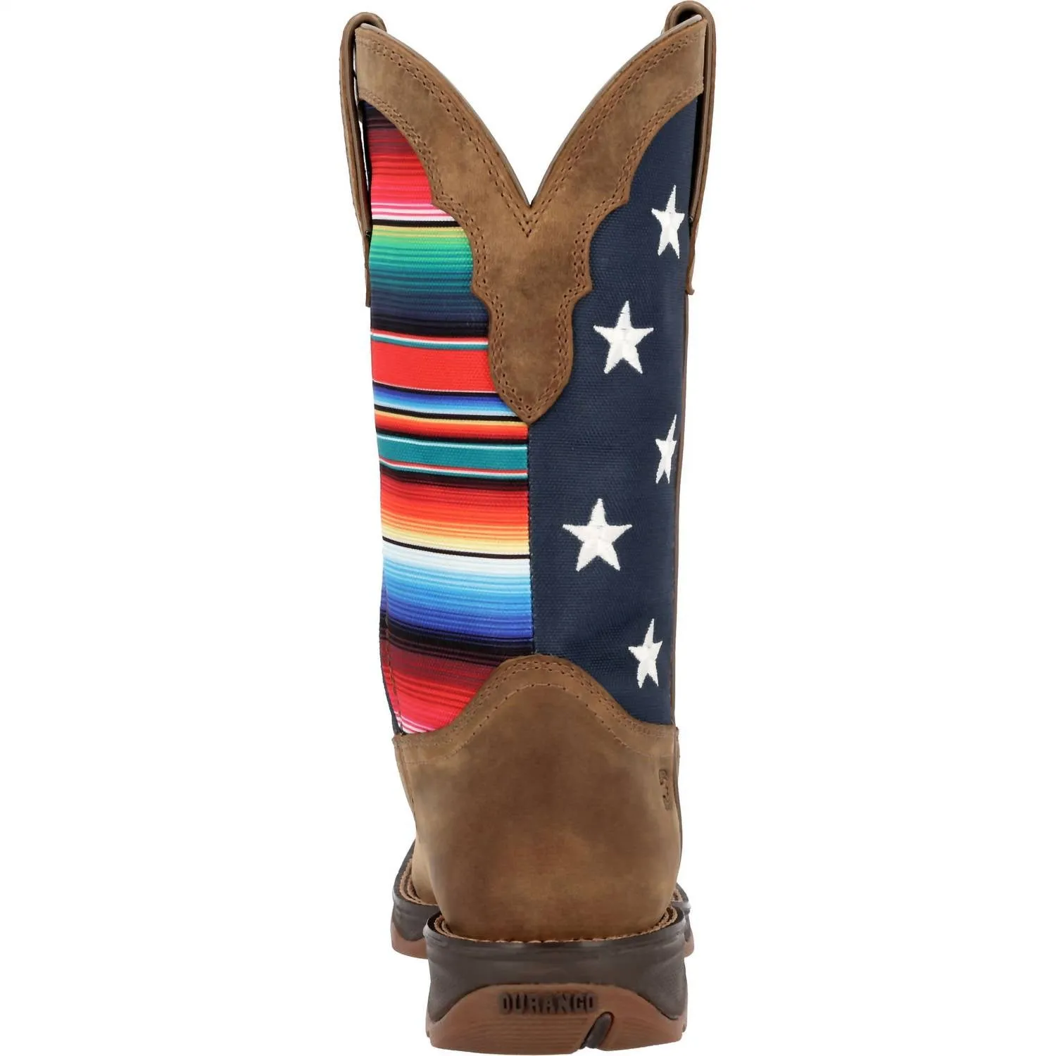 Women's Lady Rebel Serape Flag Western Boot In Brown/multi