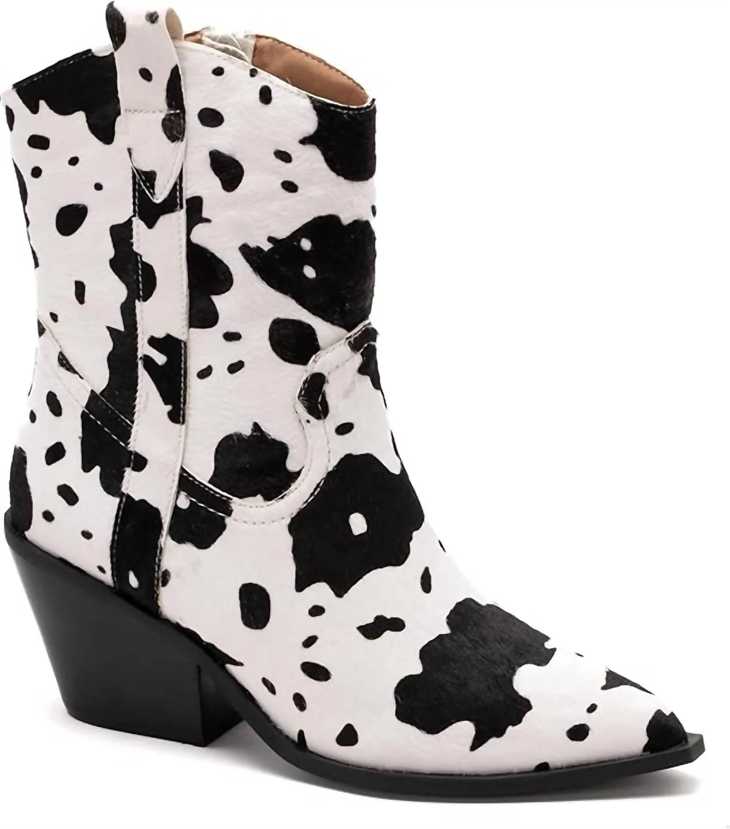 Women's Lainey Cow Bootie In Black/white