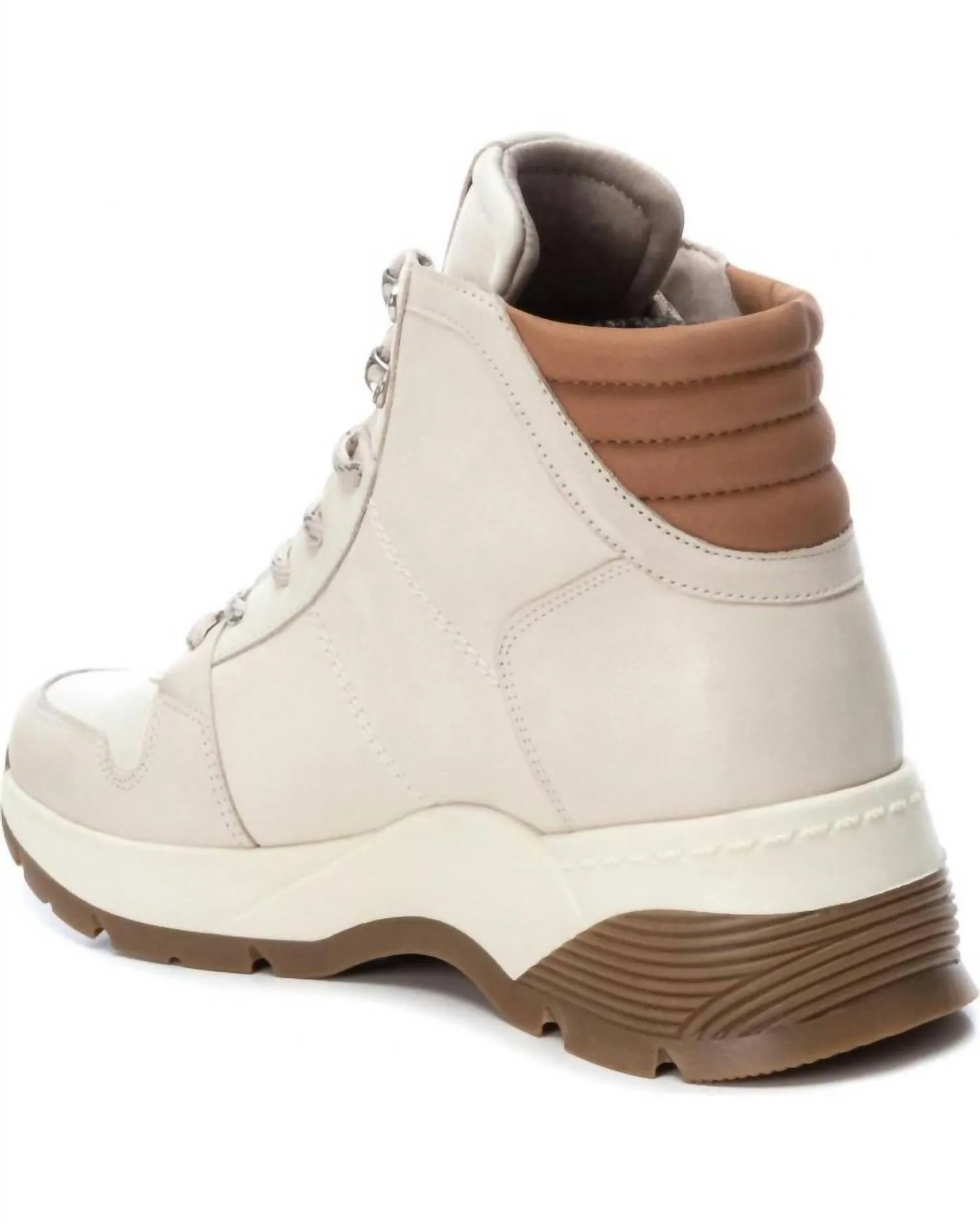 Women's Leather Booties In Ice