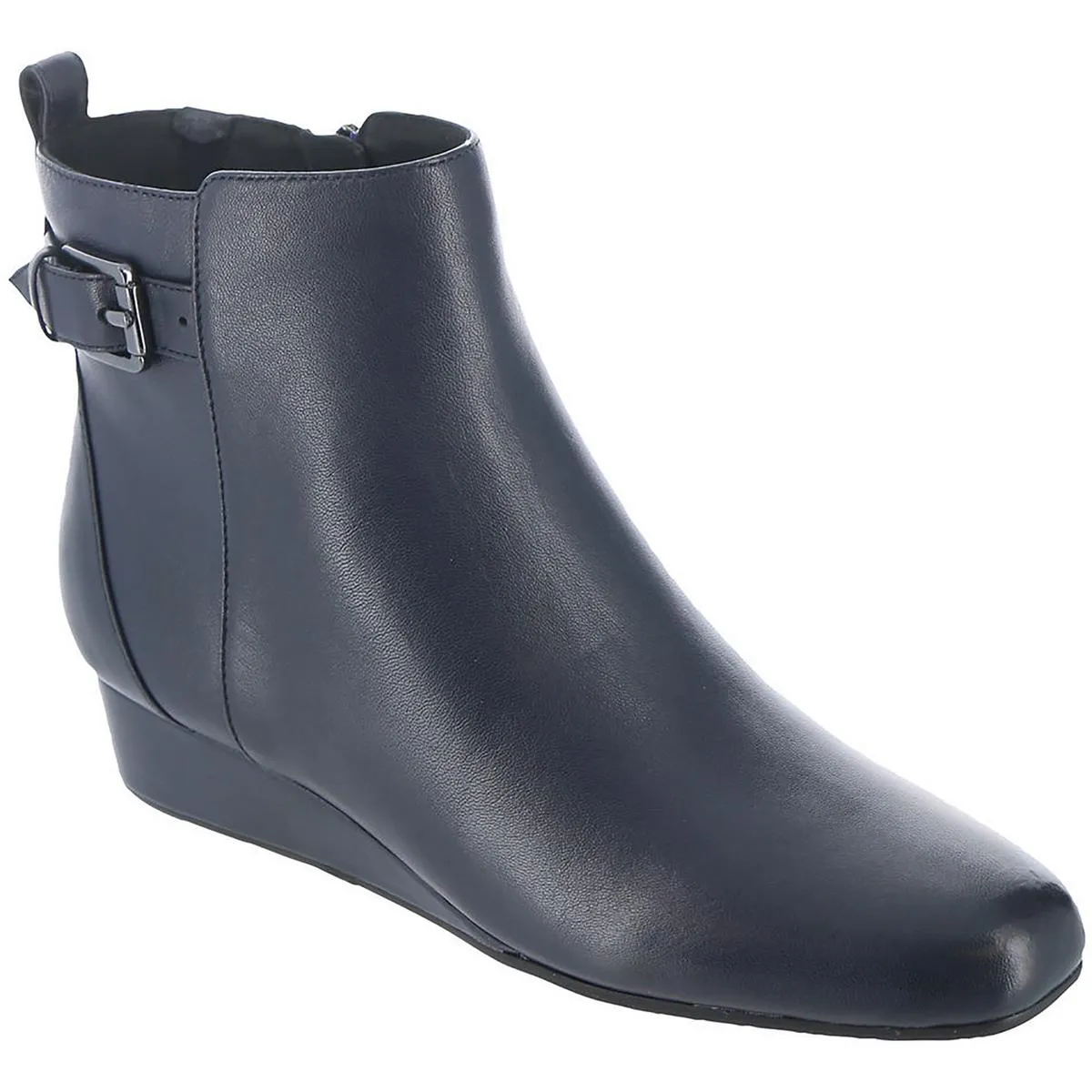 Womens Leather Pointed Toe Booties