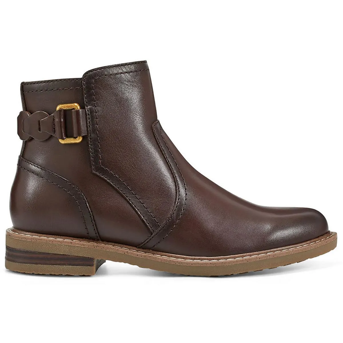Womens Leather Side Zip Booties
