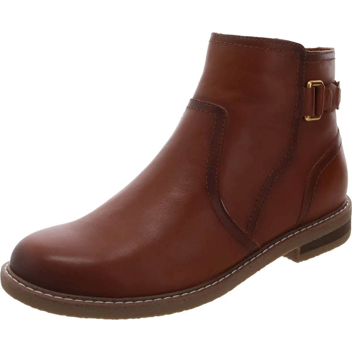 Womens Leather Side Zip Booties