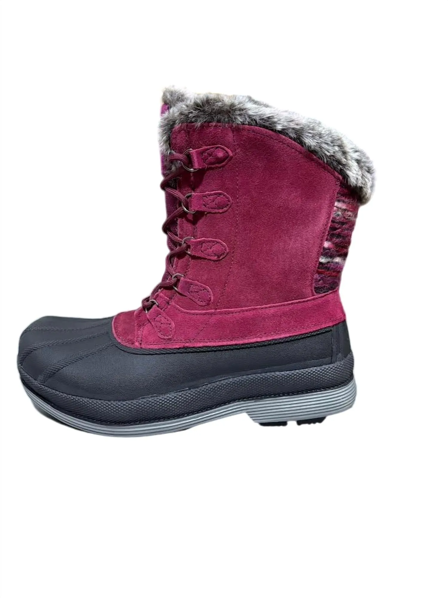 Women's Lumi Tall Lace Booties In Berry
