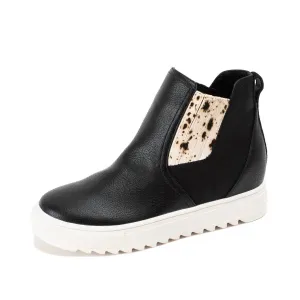 Women's Malvena Wedge Sneaker Boots In Black