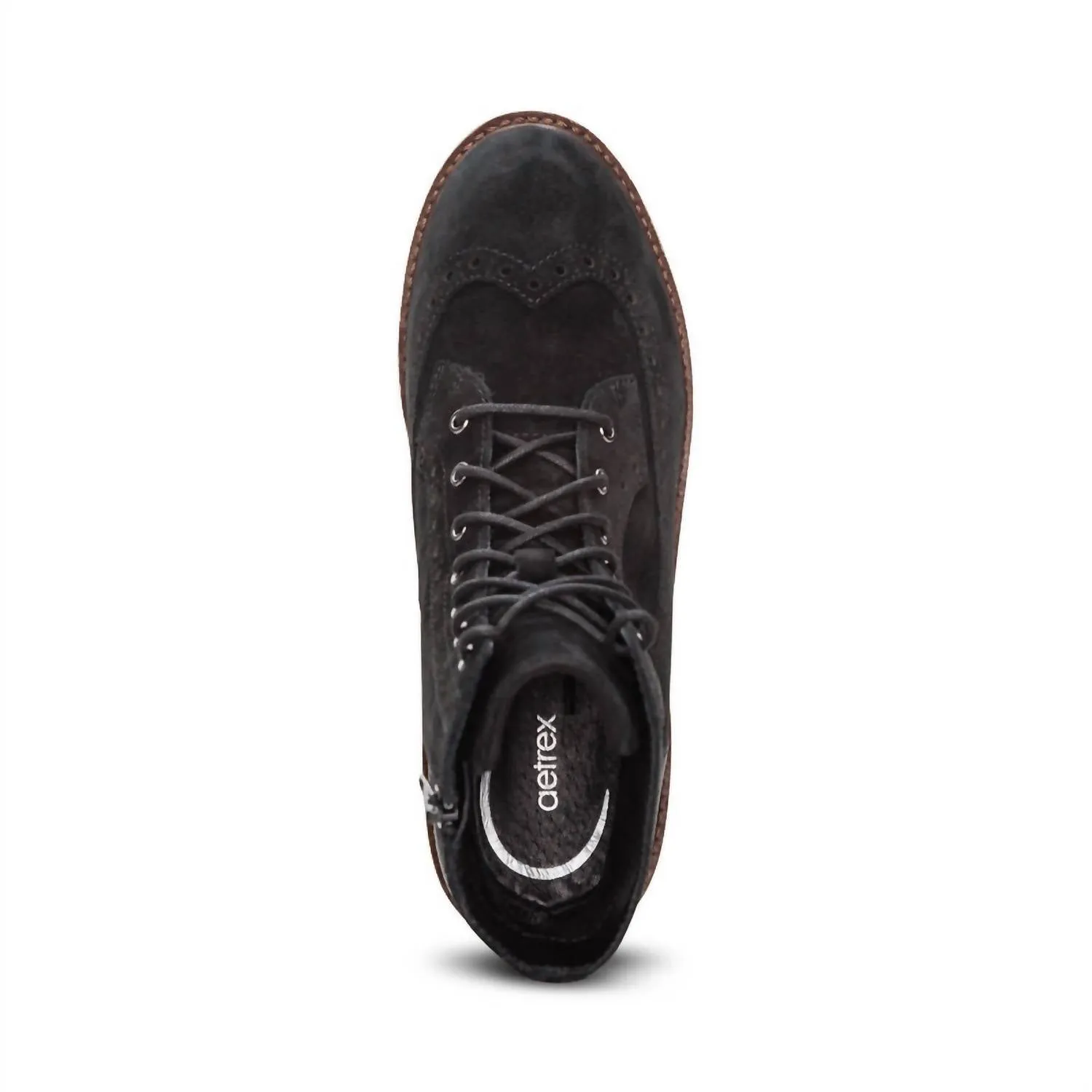 Women's Margot Brogue Lace-Up Boots In Black