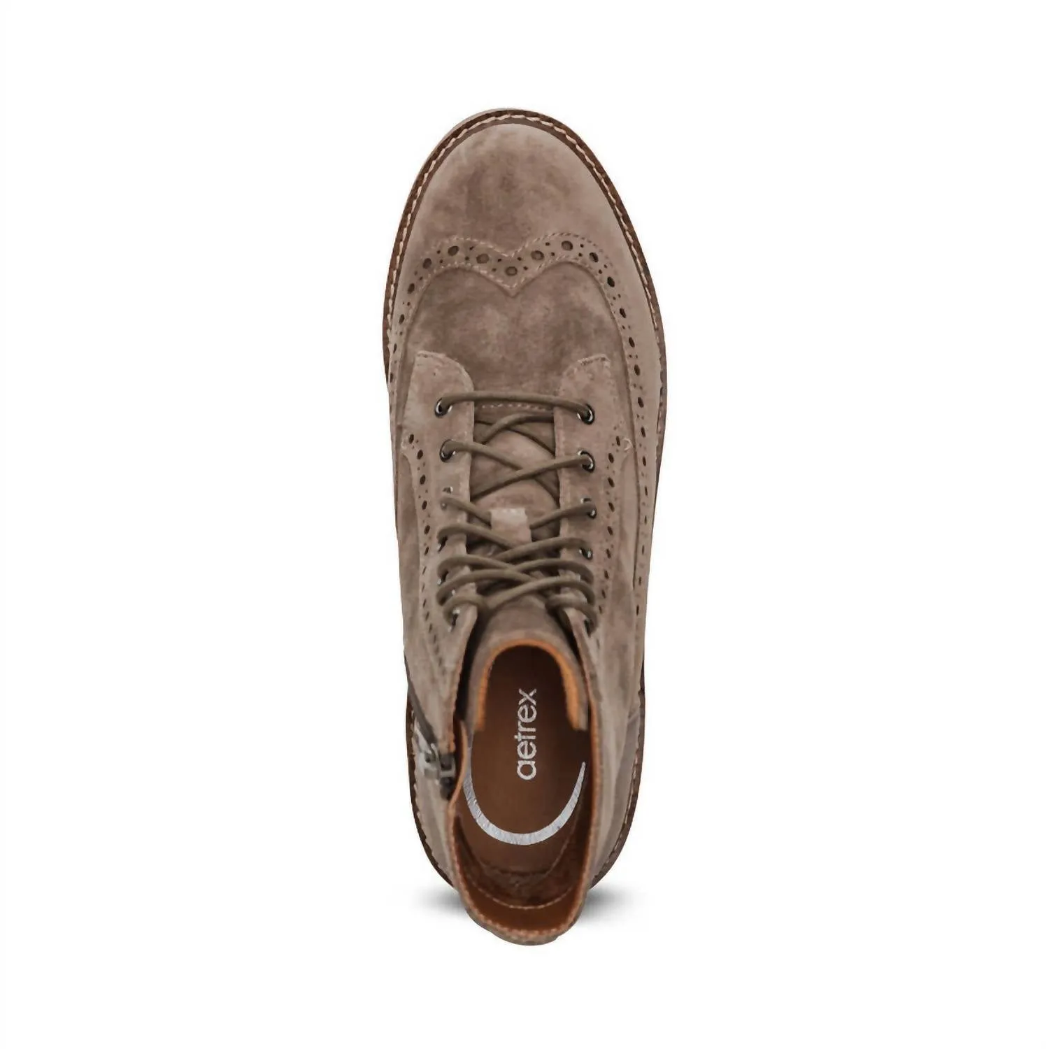Women's Margot Brogue Lace-Up Boots In Taupe
