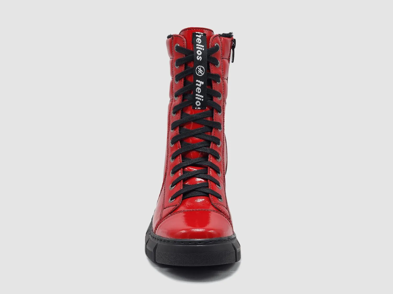 Women's Medusa Fur-Lined Zip-Up Leather Boots In Red